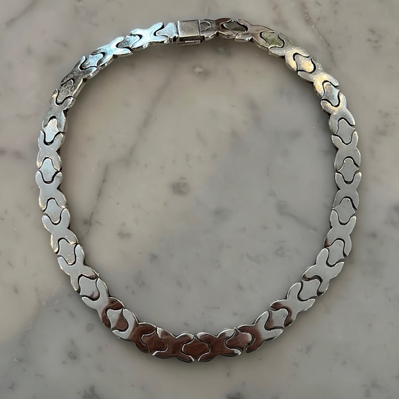 Mexican Sterling Silver Salvador Jualler Puzzle Collar Necklace Taxco 925 TJ-21 - Picture 3 of 13